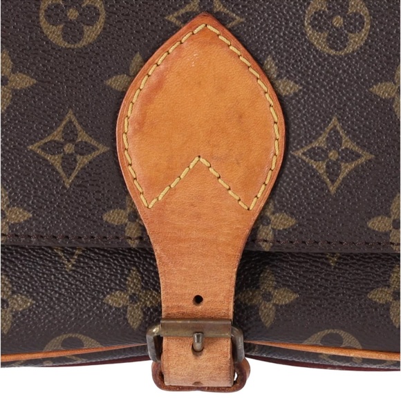 Louis Vuitton Brown Monogram Cartouchiere MM M51253 Shoulder Bag Crossbody - Picture 7 of 13